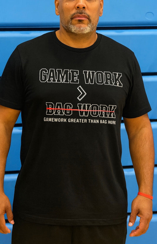 Game Work Greater Than Bag Work Tee