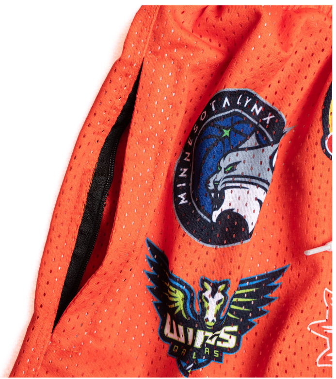 GIRLS ROCK THE W SHORTS - ORANGE